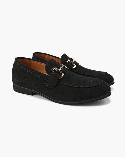 Eleganter Herren Loafer aus Wildleder Schwarz - BerlinGlamour