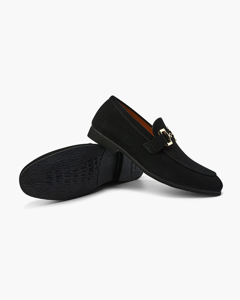 Eleganter Herren Loafer aus Wildleder Schwarz