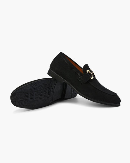 Eleganter Herren Loafer aus Wildleder Schwarz