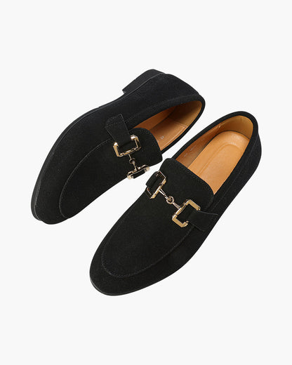 Eleganter Herren Loafer aus Wildleder Schwarz