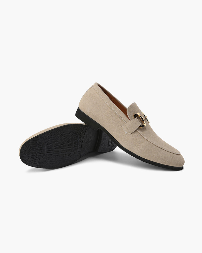 Eleganter Herren Loafer aus Wildleder Schwarz