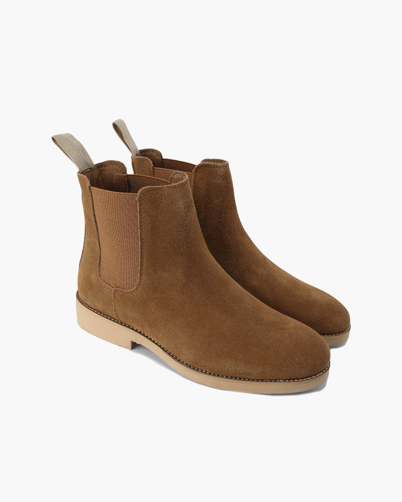Herren Chelsea Boots Leder Schwarz Klassisch