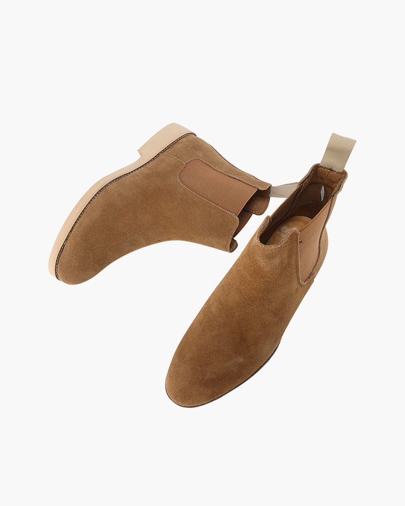 Herren Chelsea Boots Leder Schwarz Klassisch