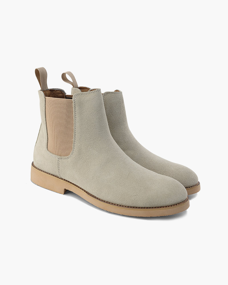 Herren Chelsea Boots Leder Schwarz Klassisch
