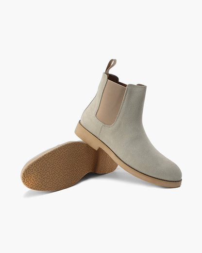 Herren Chelsea Boots Leder Schwarz Klassisch