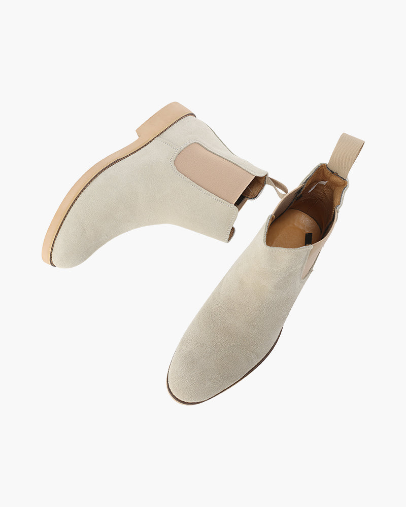 Herren Chelsea Boots Leder Schwarz Klassisch