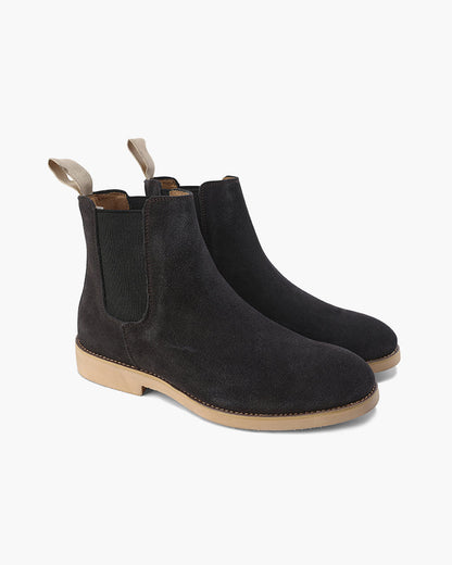 Herren Chelsea Boots Leder Schwarz Klassisch