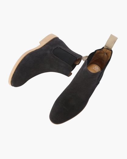 Herren Chelsea Boots Leder Schwarz Klassisch