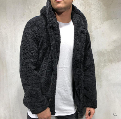 Herren Fleece Pullover Kapuzenjacke Warm