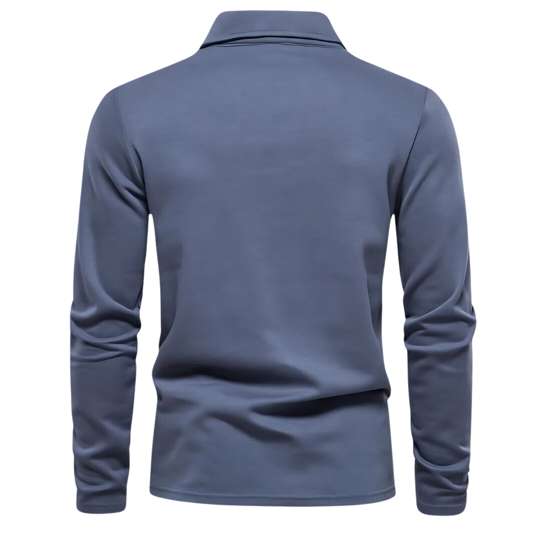 Herren Poloshirt Langarm Klassisch Stylish