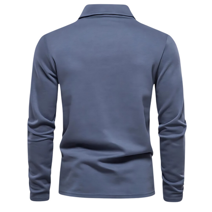 Herren Poloshirt Langarm Klassisch Stylish