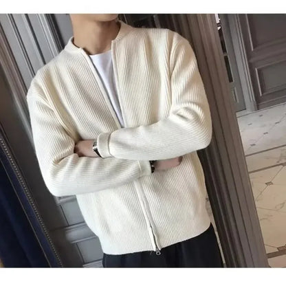 Herren Strickjacke Reißverschluss Klassisch Warm