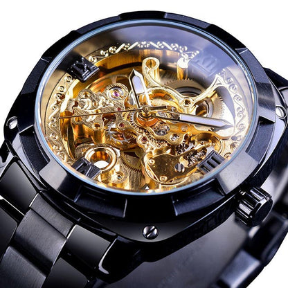 Herrenuhr Elegante Edelstahl Transparent