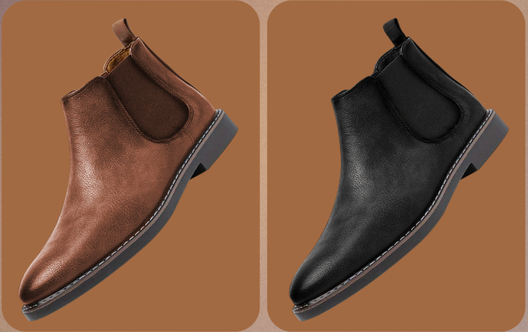 Herren Chelsea Boots Lederschuhe Komfortabel