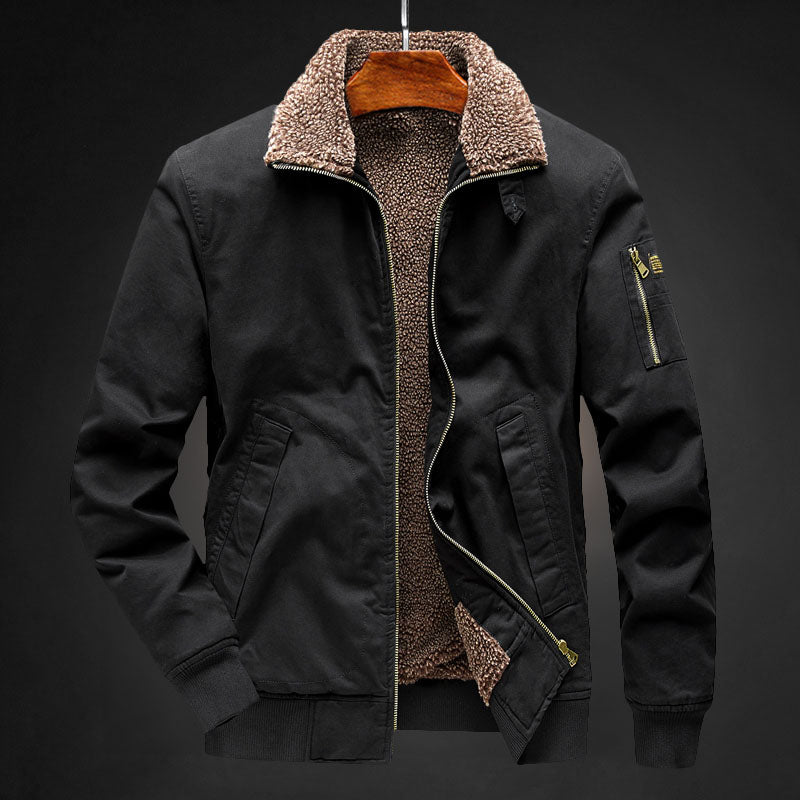 Herren Fleecejacke Warm Gefüttert Winterjacke