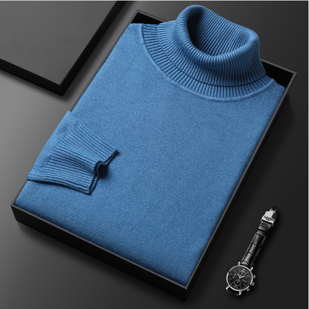 Herren Rollkragenpullover Lässig Frühjahr Bequem - BerlinGlamour