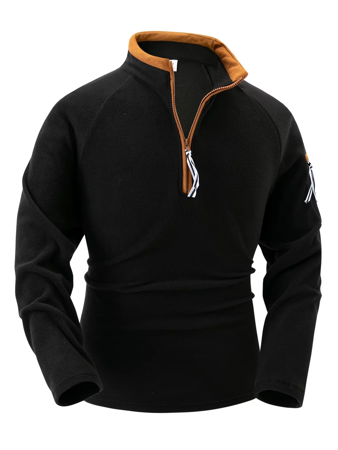 Herren Pullover Stehkragen Reißverschluss Warm Elegant