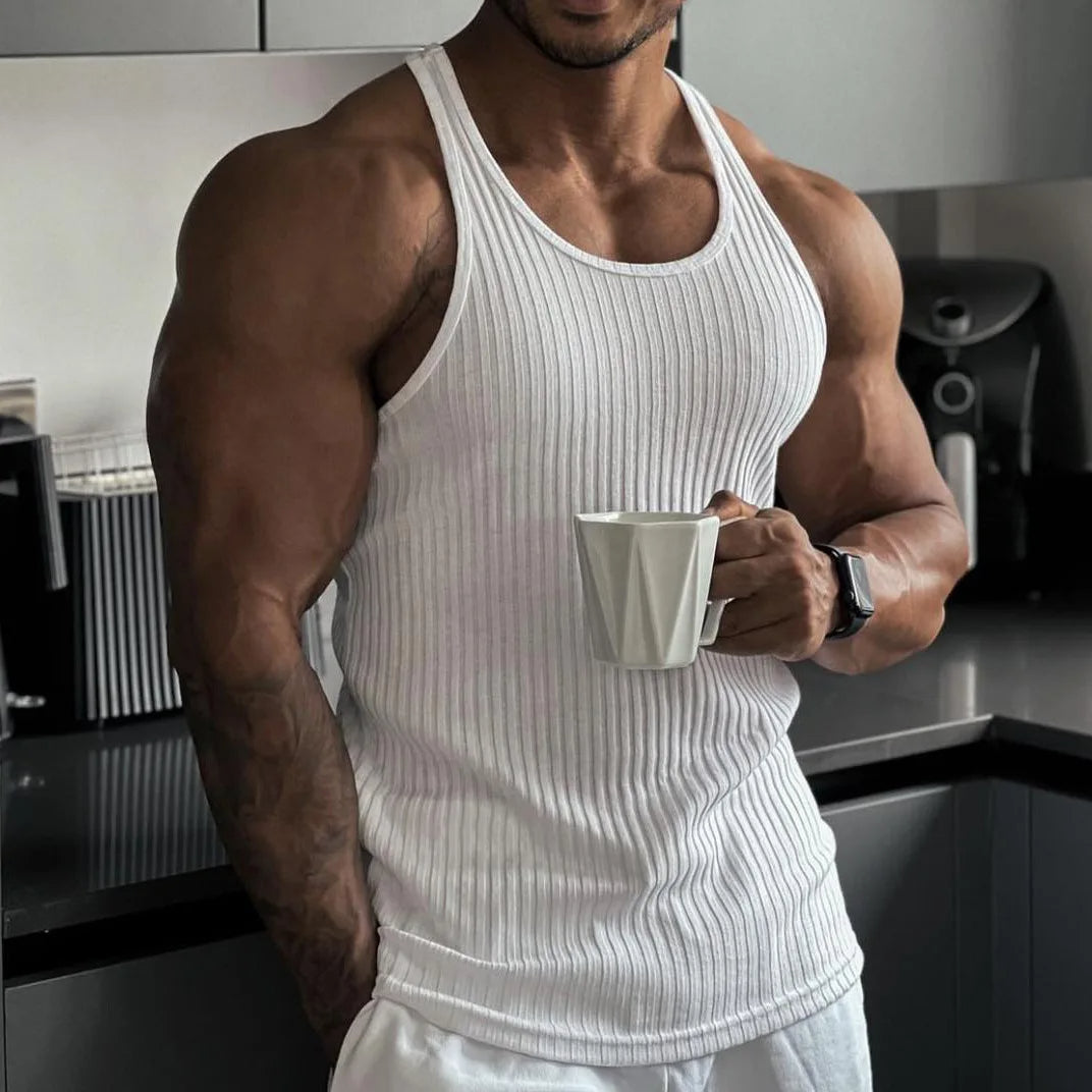 Herren Tanktop Ärmellos Slim Fit Sport - BerlinGlamour