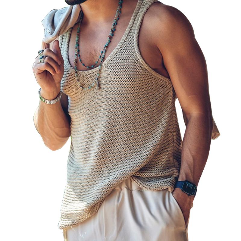 Herren Tanktop Ärmellos Leicht Locker Sitzend - BerlinGlamour