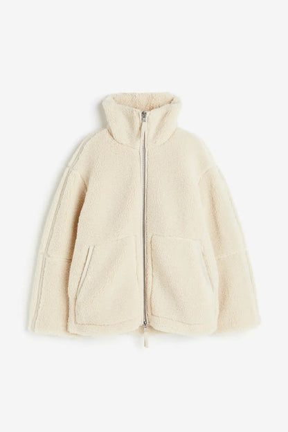 Frauen Fleecejacke Oversize Weich Warm