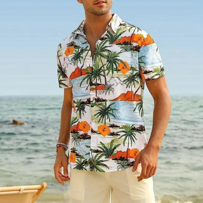 Herren Kurzarm Hemd Sommerlich Leicht Cancun Style