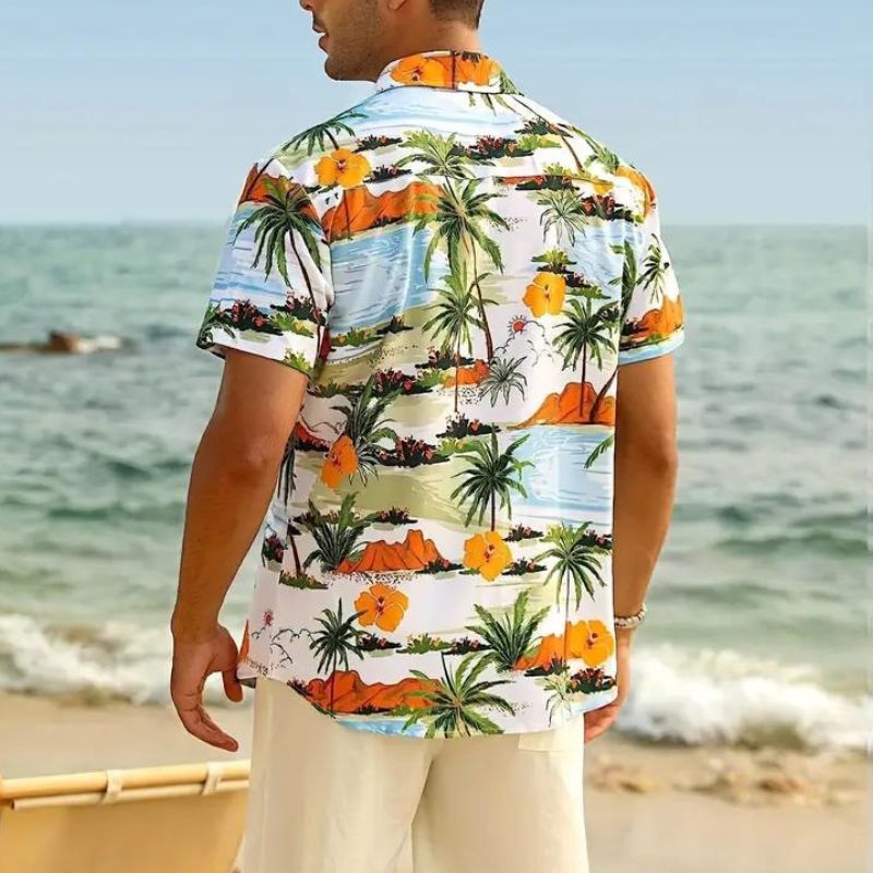 Herren Kurzarm Hemd Sommerlich Leicht Cancun Style