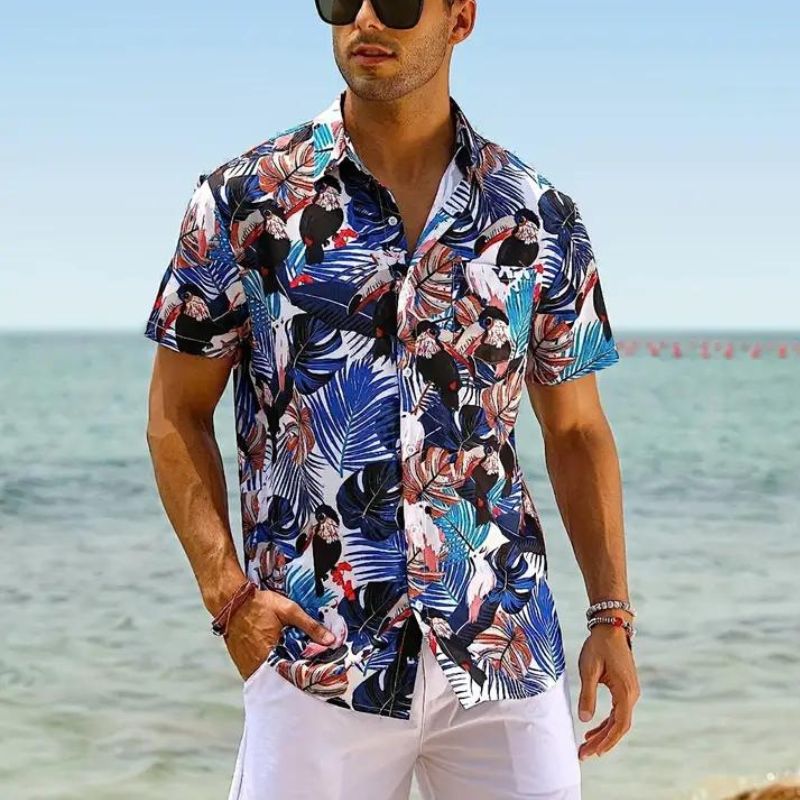 Herren Kurzarm Hemd Sommerlich Leicht Cancun Style
