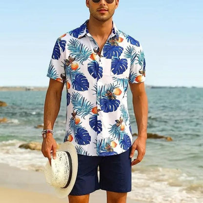 Herren Kurzarm Hemd Sommerlich Leicht Cancun Style - BerlinGlamour