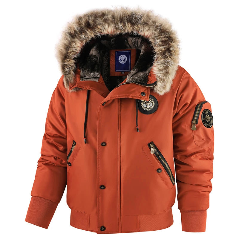 Herren Winterjacke Gepolstert Warm Isoliert Wasserdicht