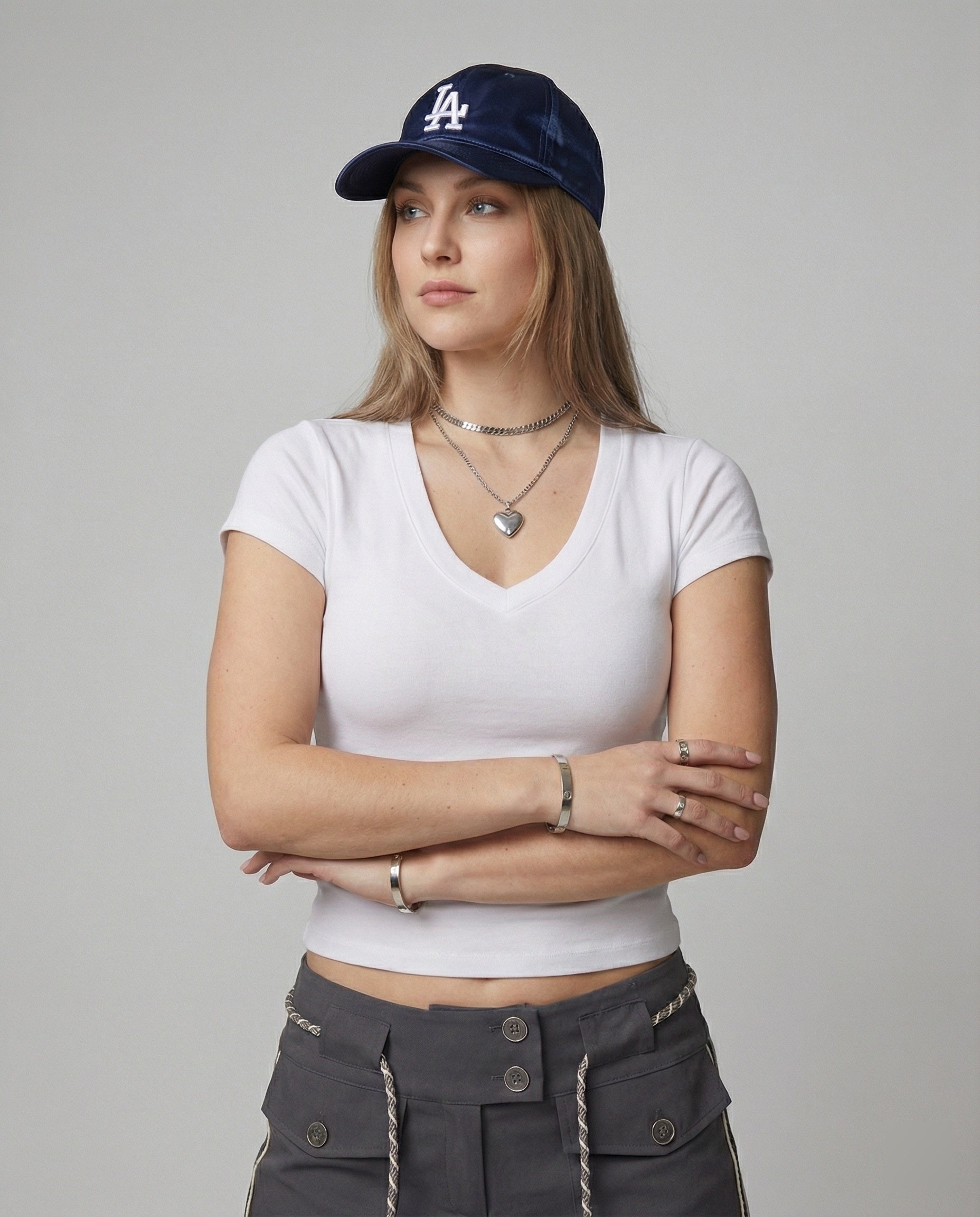 Damen T-Shirt Slim Fit Kurzarm Baumwolle Sommer - BerlinGlamour