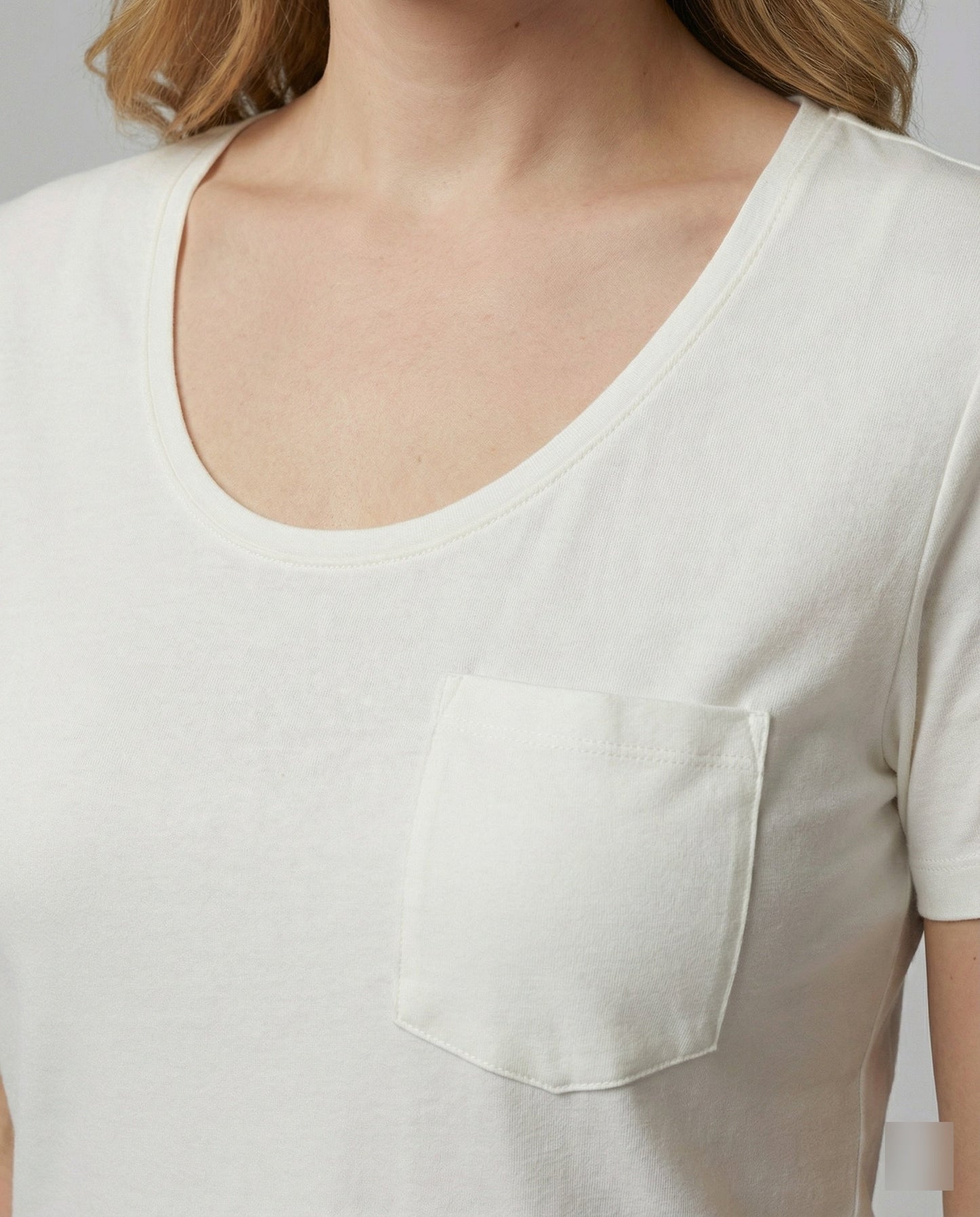 Damen T-Shirt Baumwolle Locker Lässig U-Ausschnitt