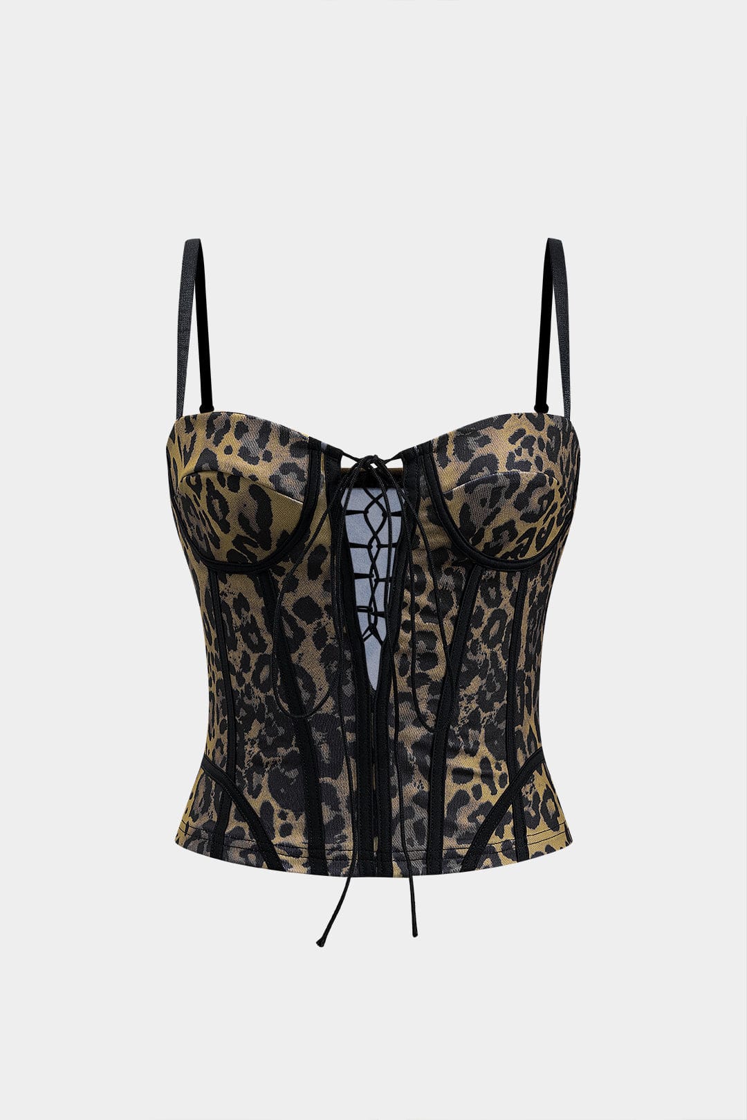 Korsett-Top Leopardenmuster SchnürungSexy - BerlinGlamour