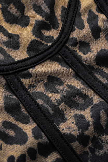 Korsett-Top Leopardenmuster SchnürungSexy