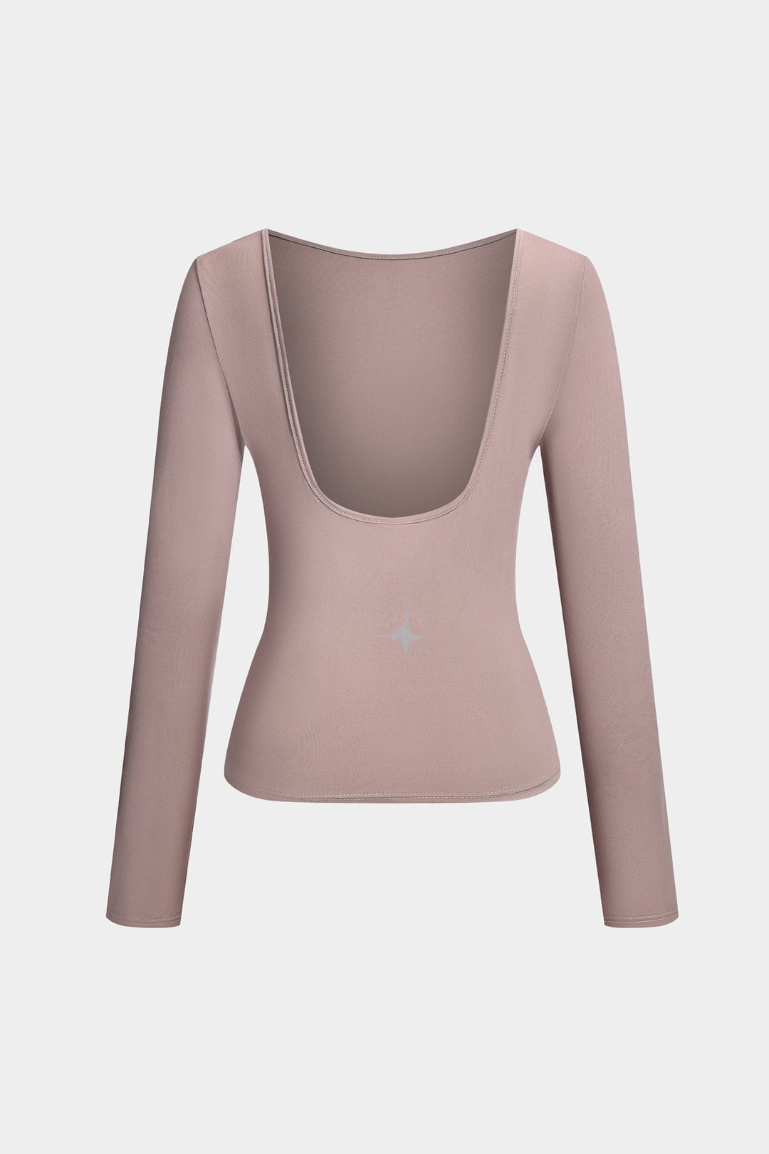 Bodycon Oberteil Langarm Niedriger Rücken Trendy