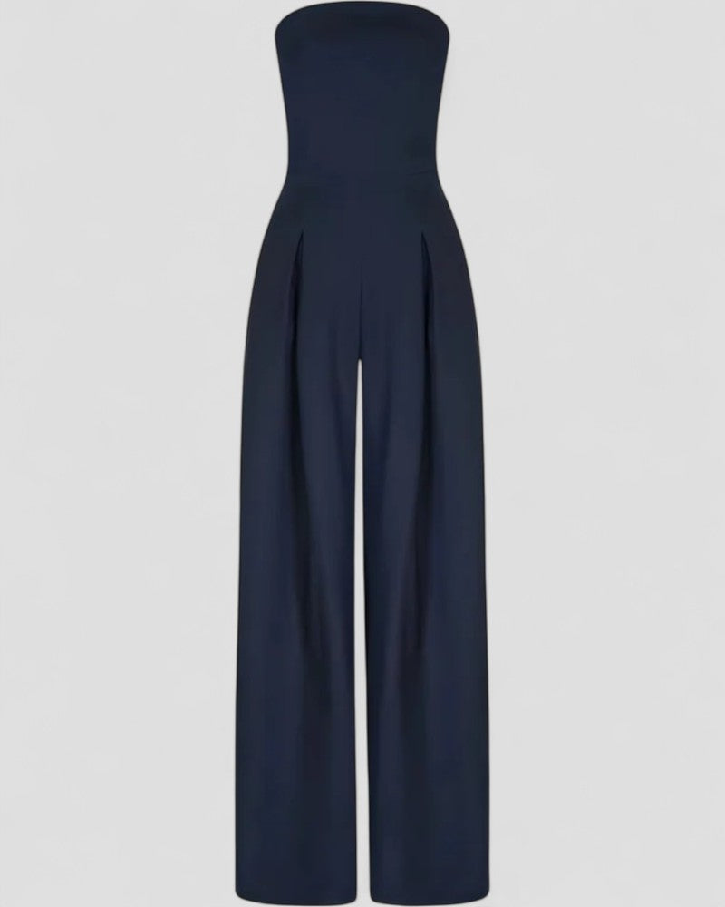 Trägerloser Jumpsuit mit weitem Bein und Taschen für Damen 1