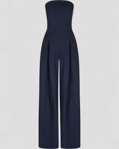 Trägerloser Jumpsuit mit weitem Bein und Taschen für Damen 1