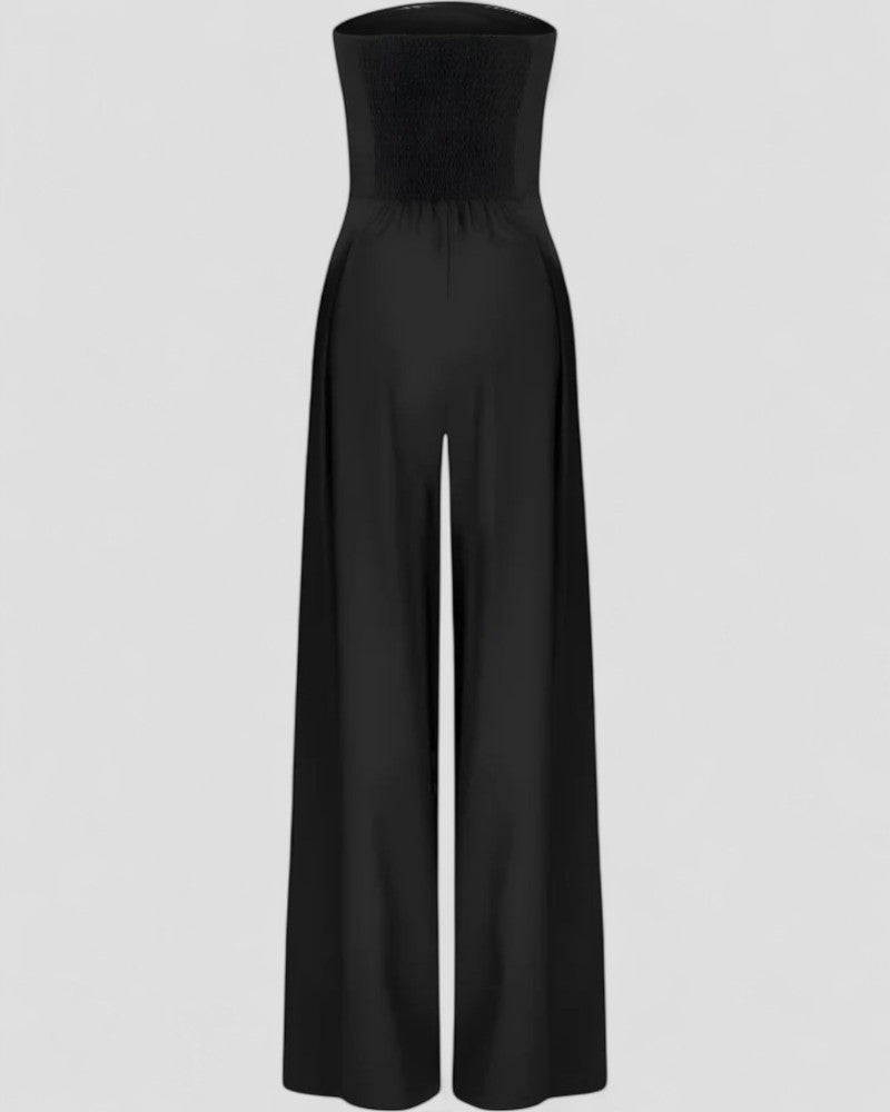 Trägerloser Jumpsuit mit weitem Bein und Taschen für Damen 3