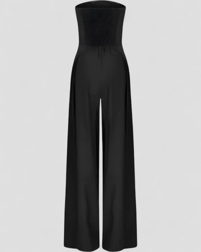 Trägerloser Jumpsuit mit weitem Bein und Taschen für Damen 3