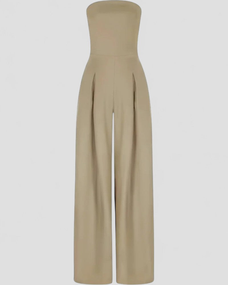 Trägerloser Jumpsuit mit weitem Bein und Taschen für Damen 5