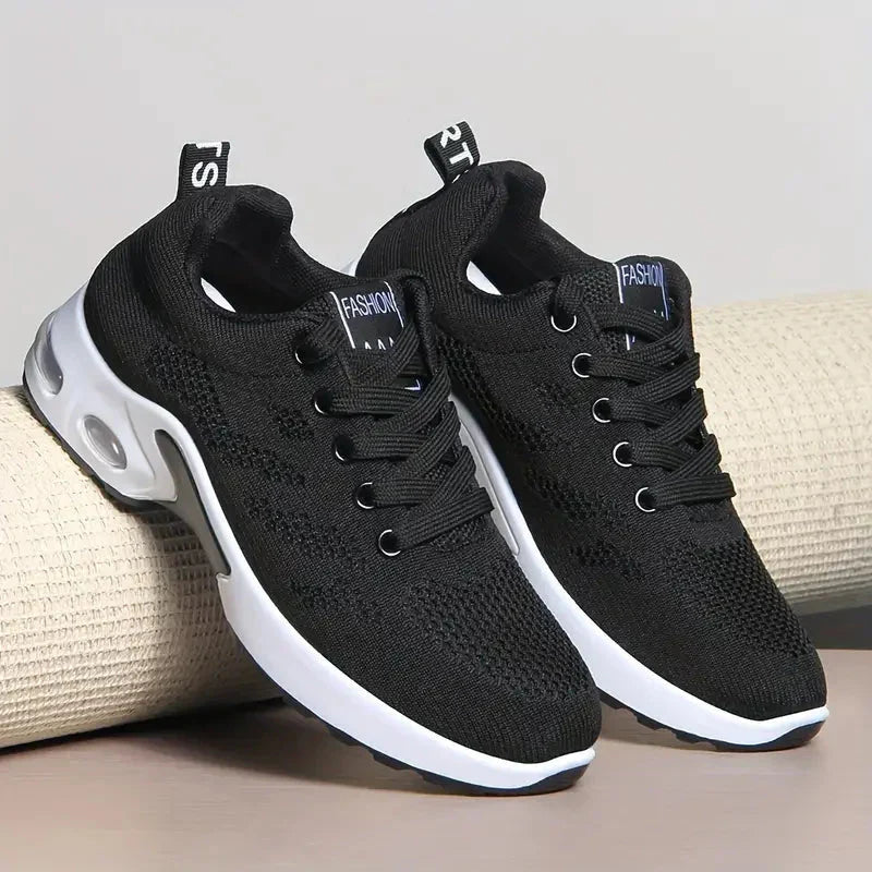 Damen Sneaker Weich Bequem Wanderschuhe Mit Luftpolster