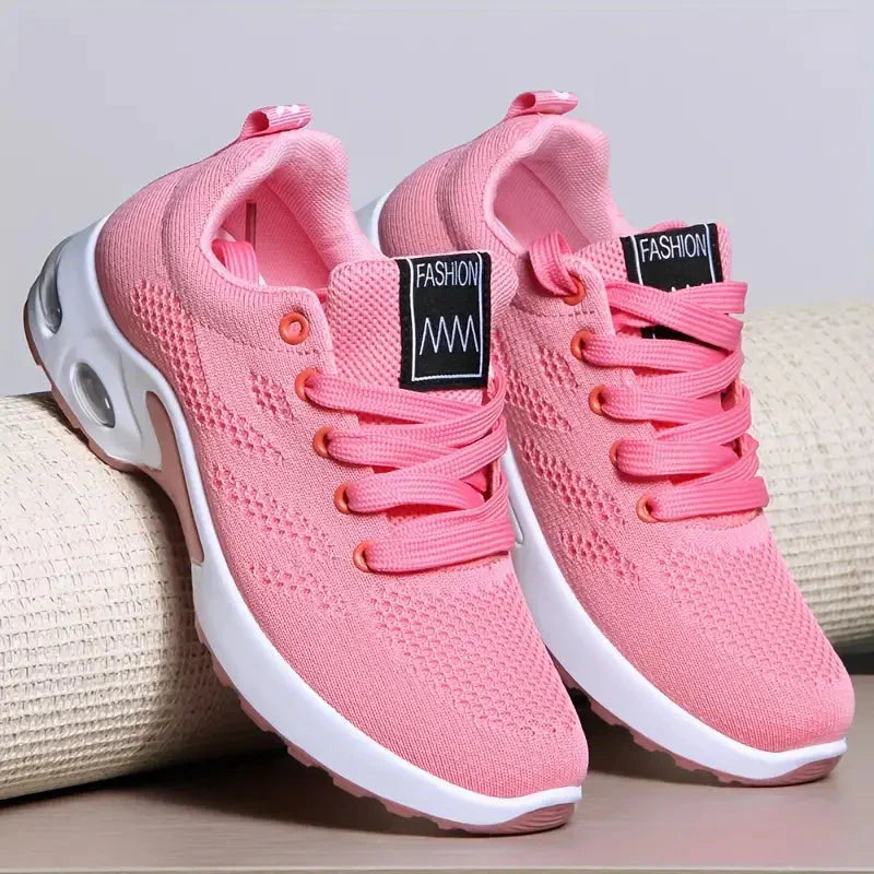 Damen Sneaker Weich Bequem Wanderschuhe Mit Luftpolster