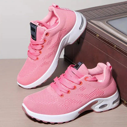 Damen Sneaker Weich Bequem Wanderschuhe Mit Luftpolster