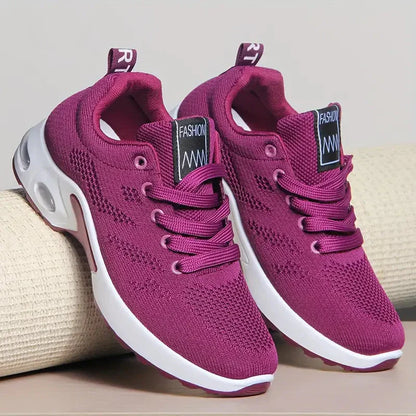 Damen Sneaker Weich Bequem Wanderschuhe Mit Luftpolster