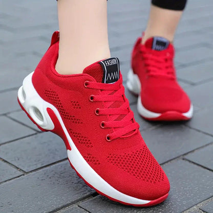 Damen Sneaker Weich Bequem Wanderschuhe Mit Luftpolster