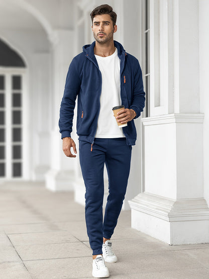 Männer Trainingsanzug Kapuzenpulli Sweatpants Set Sportlich - BerlinGlamour