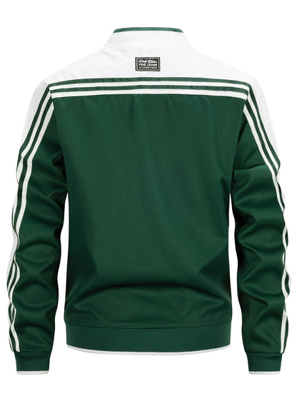 Trainingsjacke - Zip-Up - Gestreift - Sportjacke - Herrenbekleidung-Chaps Herrenmode