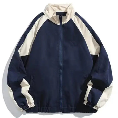 Herren Trainingsjacke Oversized Winddicht mit Reißverschluss - BerlinGlamour