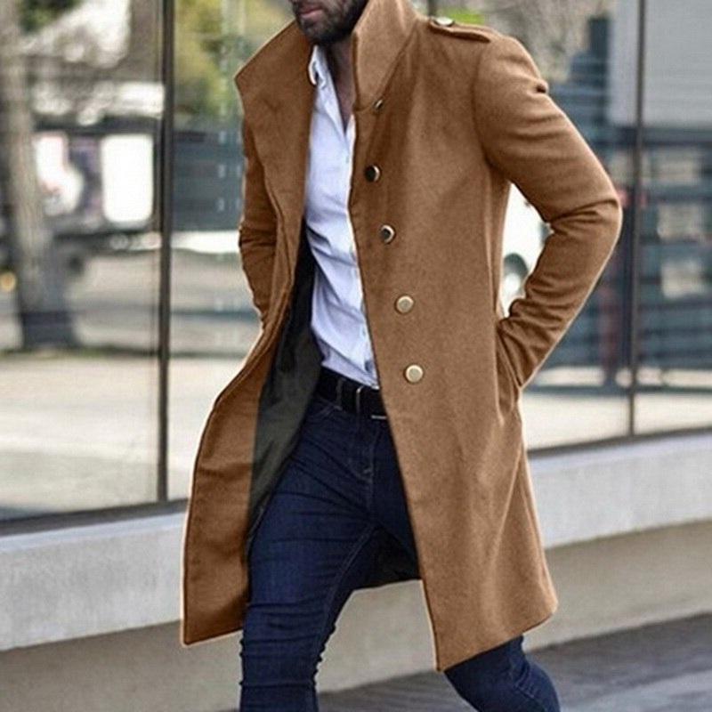 Herren Trenchcoat Halblang Einreihig Winterschutz - BerlinGlamour