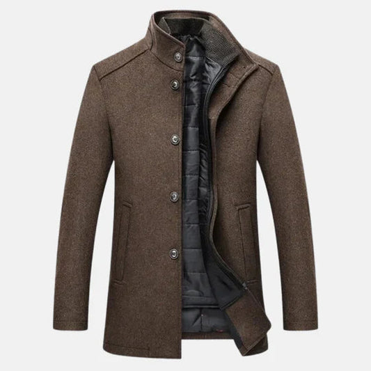 Trenchcoat – Schlanke Passform aus gekämmter Mischung und winddichte Wärme 0