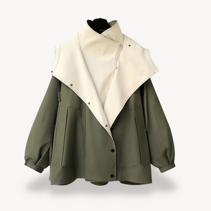 Trenchcoat mit Farbblockdesign für Damen | Loravelle 0